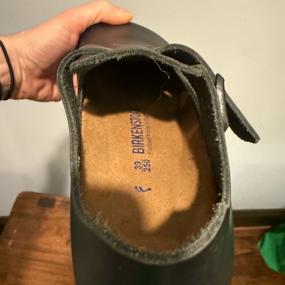Birkenstock Boston Black Leather Clogs, size 39 - Picture 3 of 6